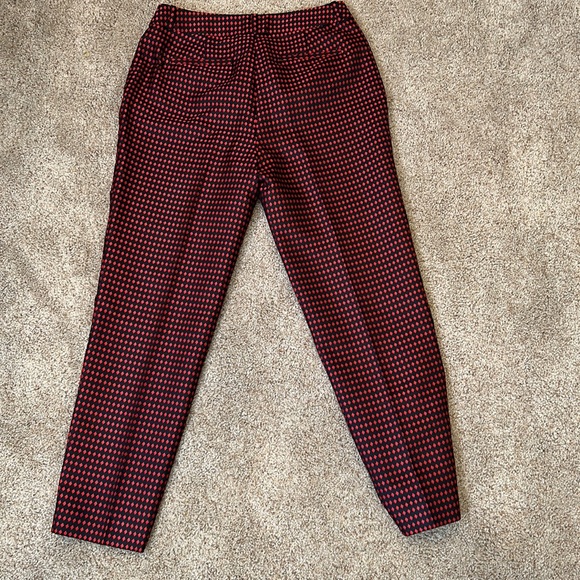 Kate spade size 8 dress pants. Navy blue and red pattern - Picture 5 of 5